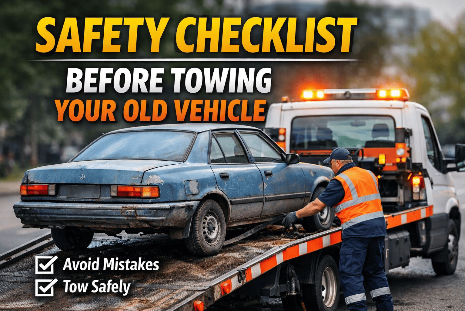 Safety Checklist Before Towing Your Old Vehicle