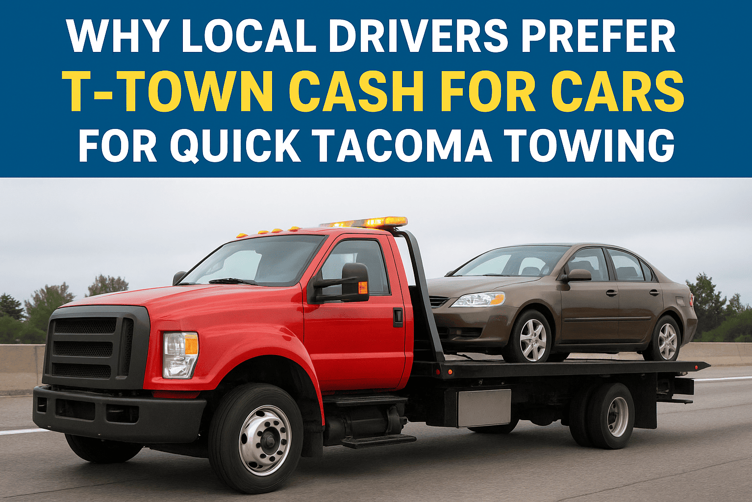 Why Local Drivers Prefer T-Town Cash For Cars for Quick Tacoma Towing?