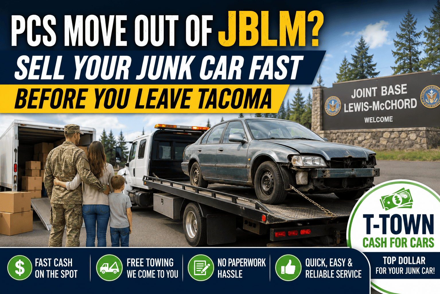 PCS Move Out of JBLM? How to Sell Your Junk Car Fast Before You Leave Tacoma